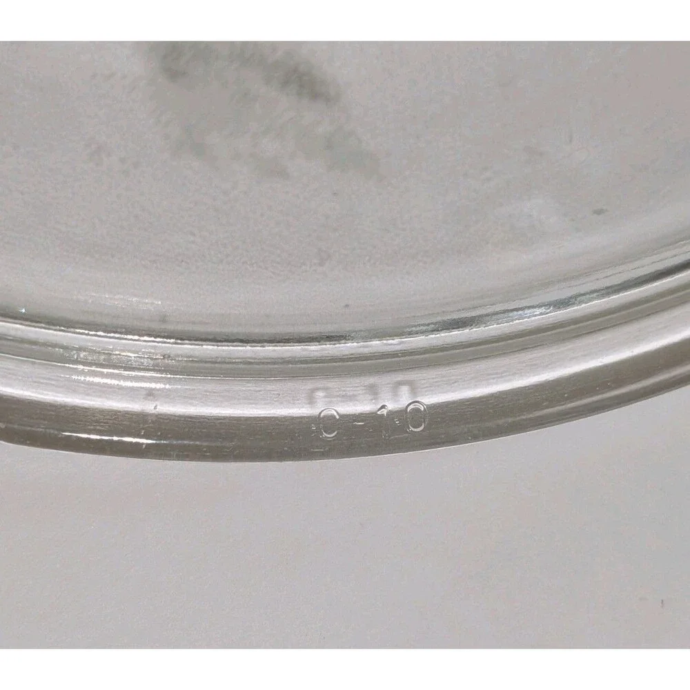 Vintage Pyrex C-10 Clear Glass Replacement Lid Round Casserole Scalloped Rim 10